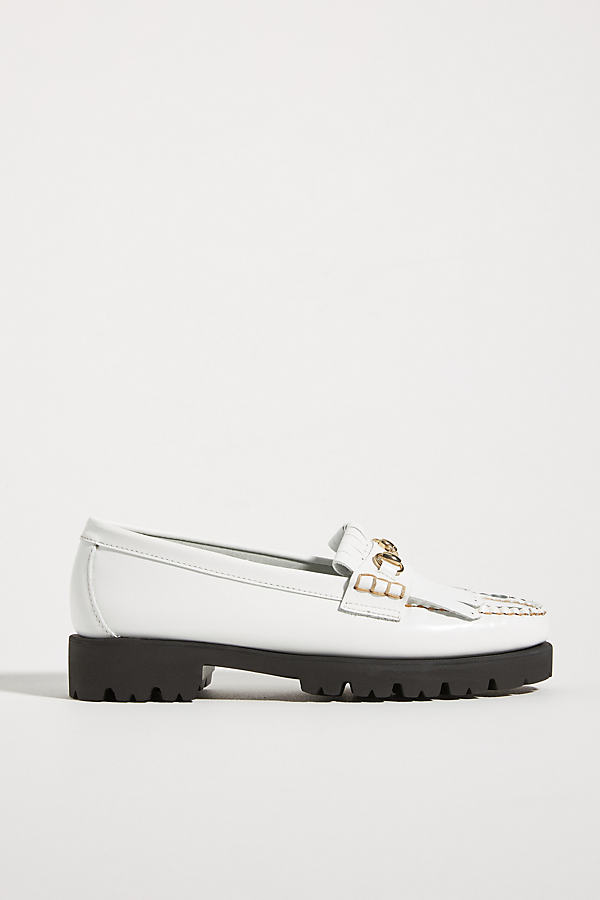 Shop G.h.bass Weejuns Lianna Bit Lug Loafers In White