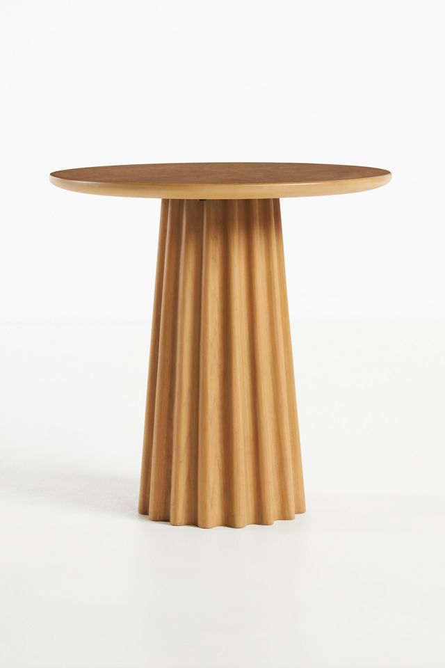 Maja Fluted Wood Side Table #1