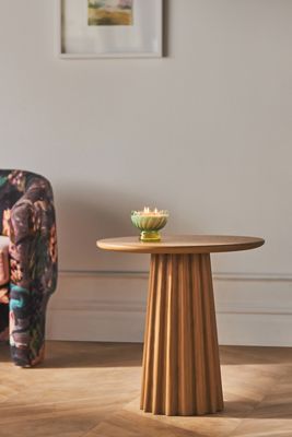 Maja Fluted Wood Side Table