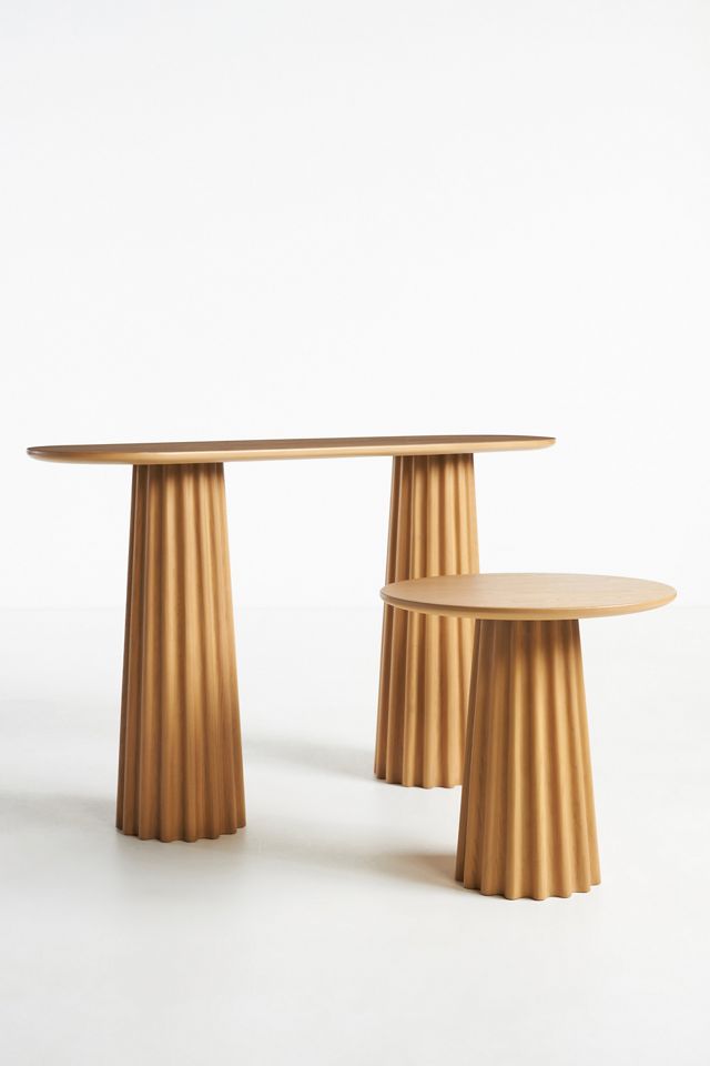 Maja Fluted Wood Console  #4