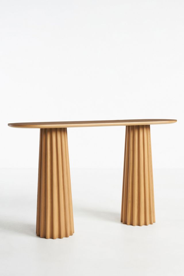 Maja Fluted Wood Console  #1