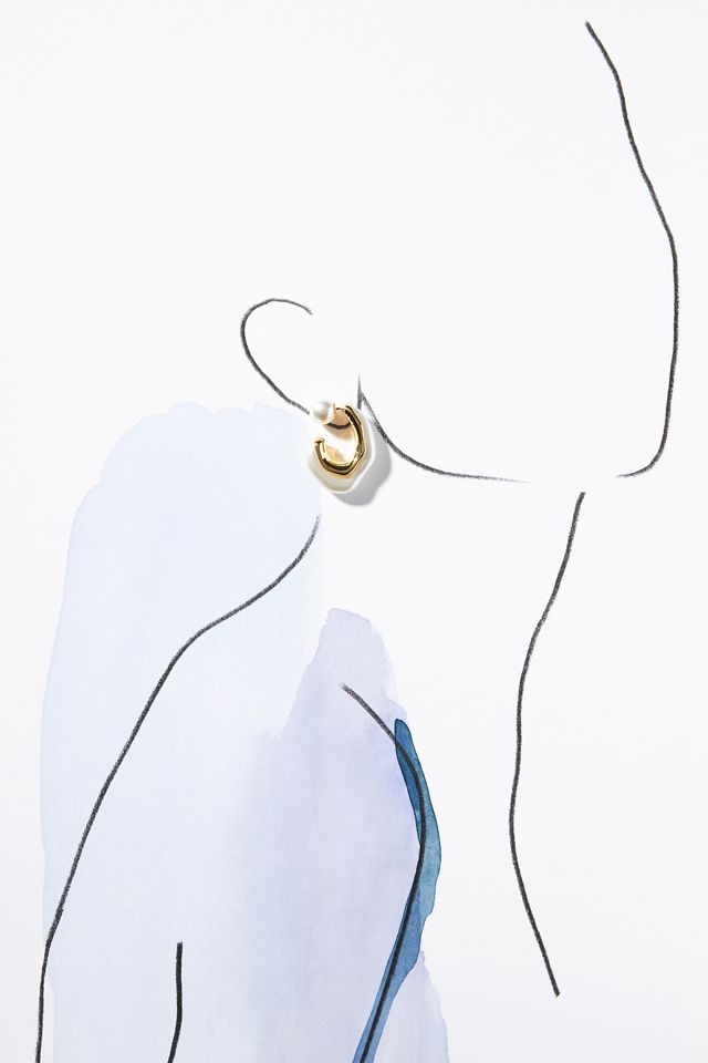 Pearl Hoop Earrings #2