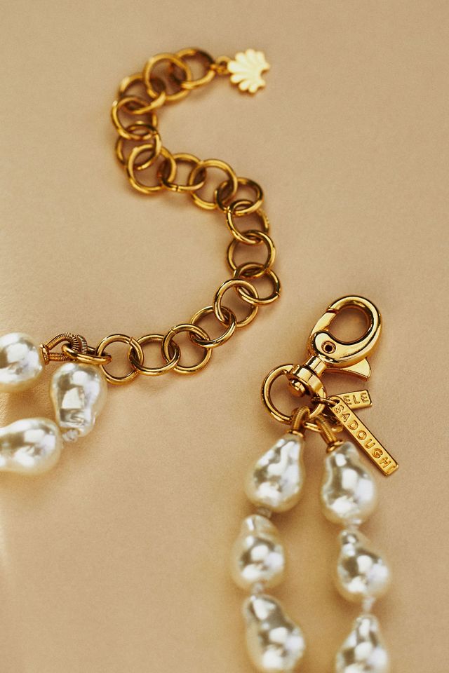 Lele Sadoughi Jackie Pearl Double Row Necklace #1