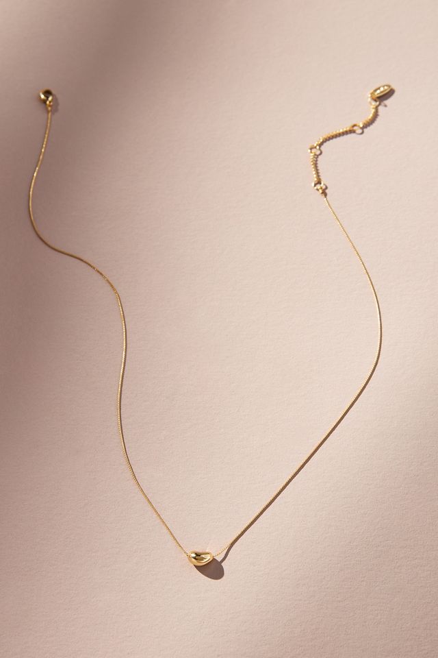 Tiny Bean Pendant Necklace #2