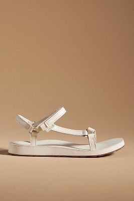 Teva Universal Slim Leather Sandals In Beige