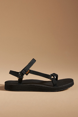 Teva Womens Adjustable Padded Insole Slingback Sandals In Black