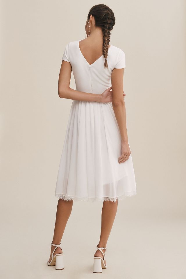 Dress the population corey chiffon fit & hotsell flare dress