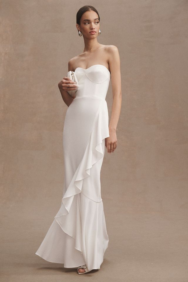 Dress The Population Paris Strapless Ruffle Mermaid Gown #3