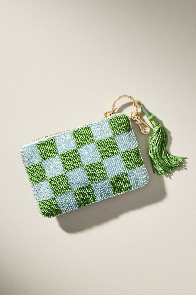 By Anthropologie Beaded Icon Coin Purse #1