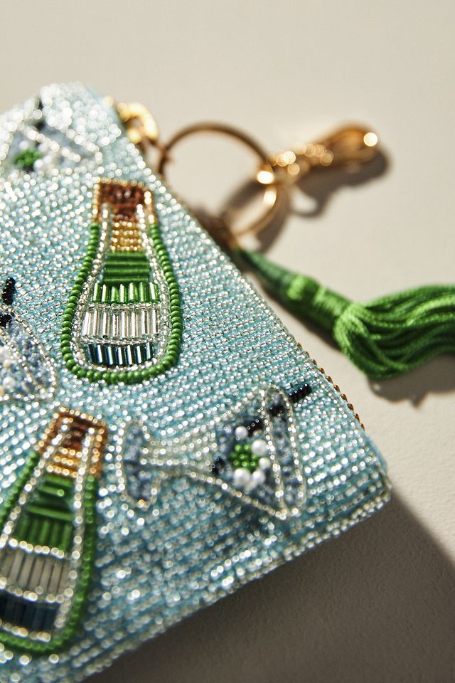 By Anthropologie Beaded Icon Coin Purse #2