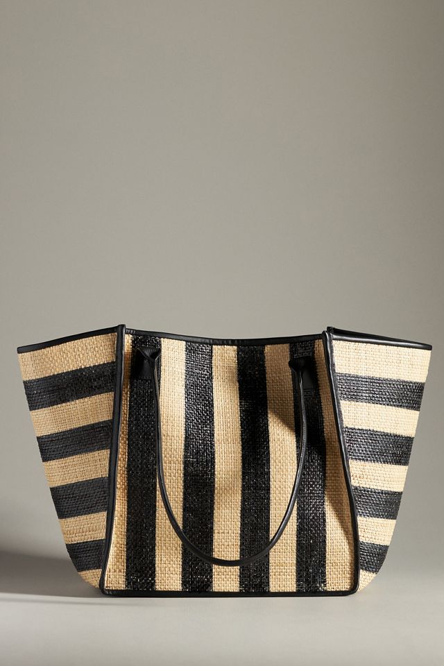 Bembien Rosa Raffia Stripe Tote #1