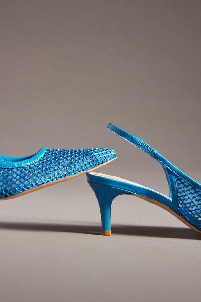 By Anthropologie Netted Slingback Heels #2
