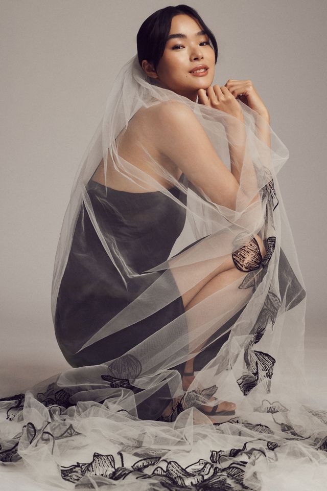 Theia Halo Embroidered Veil #2