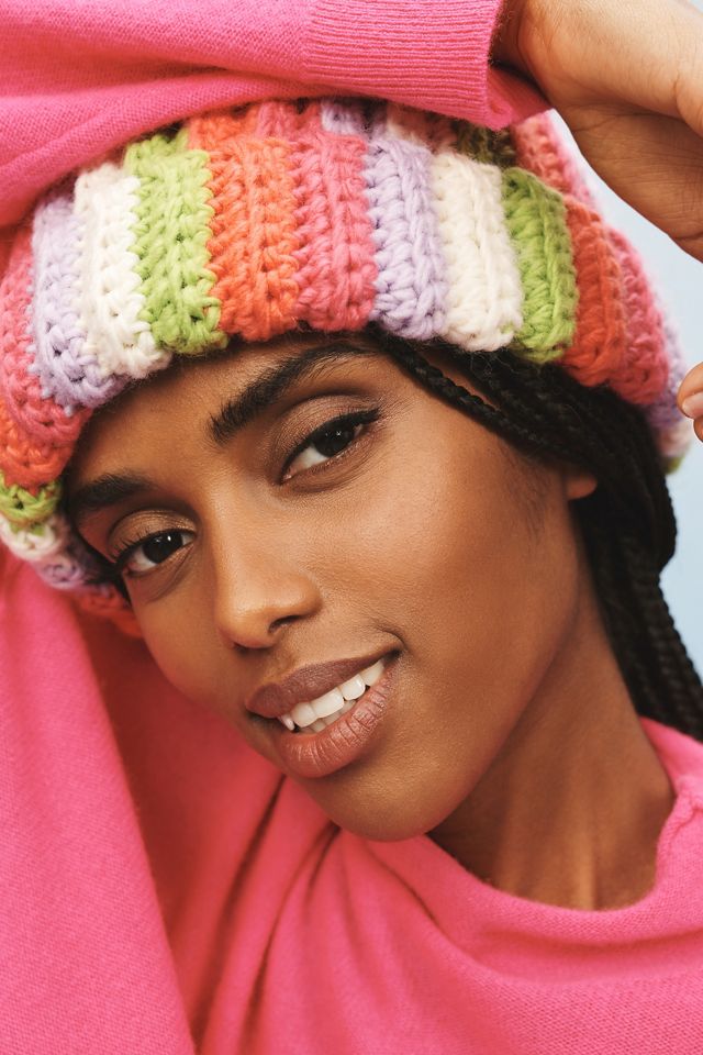 Anthropologie multi color knit beanie s-l400.jpg main image 3
