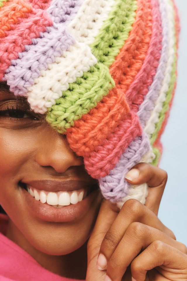 By Anthropologie Chunky Multicolour Beanie Hat  display picture 2