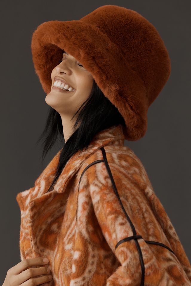 Anthropologie faux fur hat Shaggy Faux-Fur Bucket Hat | Anthropologie main image 3