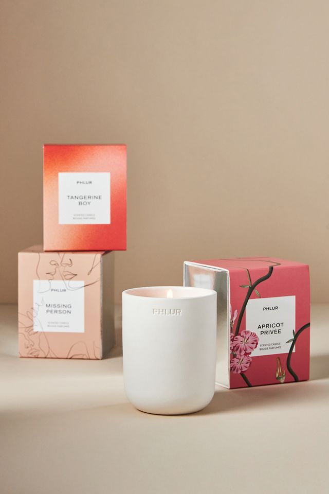Phlur missing person boxed candle anthroliving