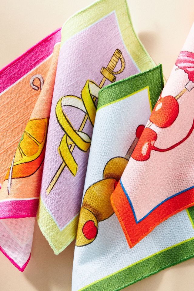 Saluti Cocktail Napkins, Set of 4 #1
