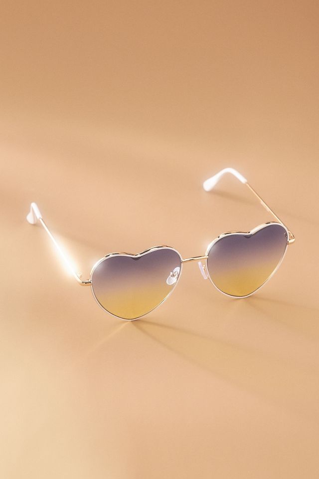 Heart aviator outlet sunglasses