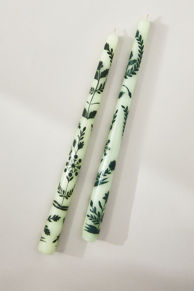 Ananda Handpainted Taper Candles, Set of 2 #1