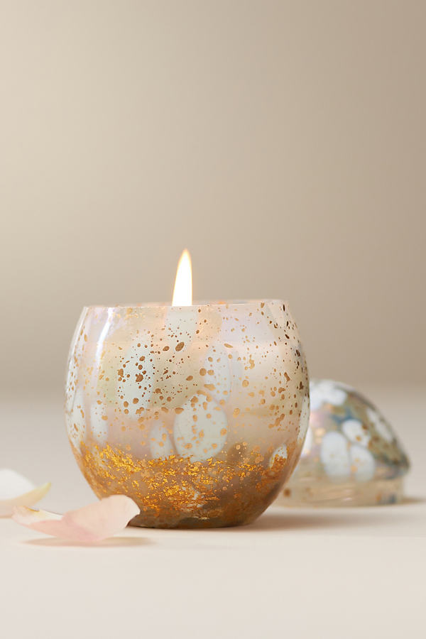 Cheena Egg Fruity Peach Chamomile Glass Candle