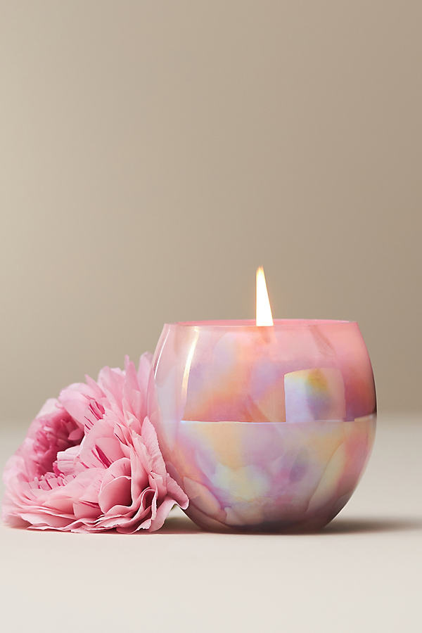 Cheena Egg Floral Pink Peony & Neroli Glass Candle