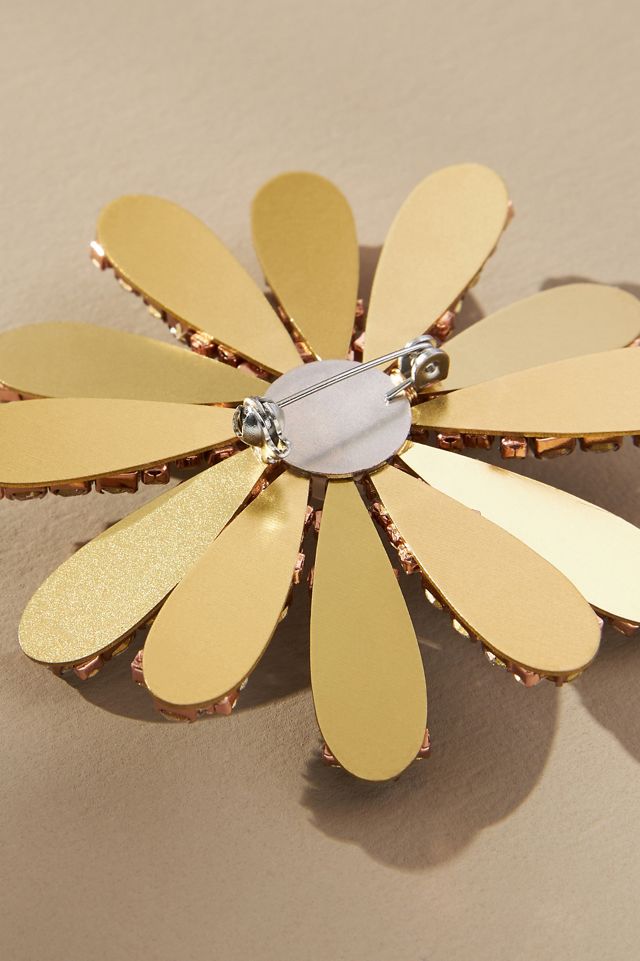 Crystal Flower Brooch #4