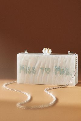 Rae Of Light Miss To Mrs. Acrylic Bag In White