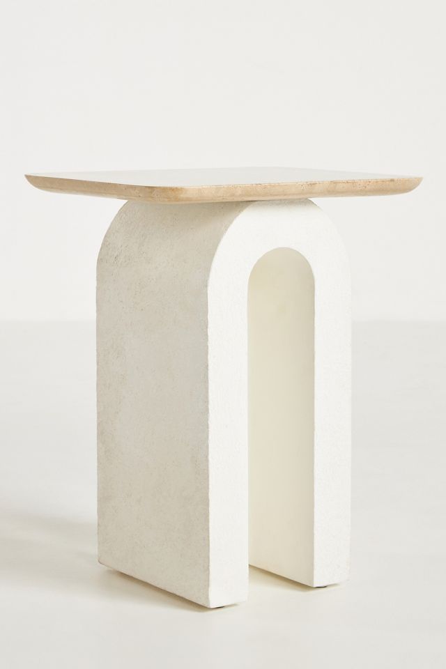 Aspen Sculptural Marble-Top Side Table #2