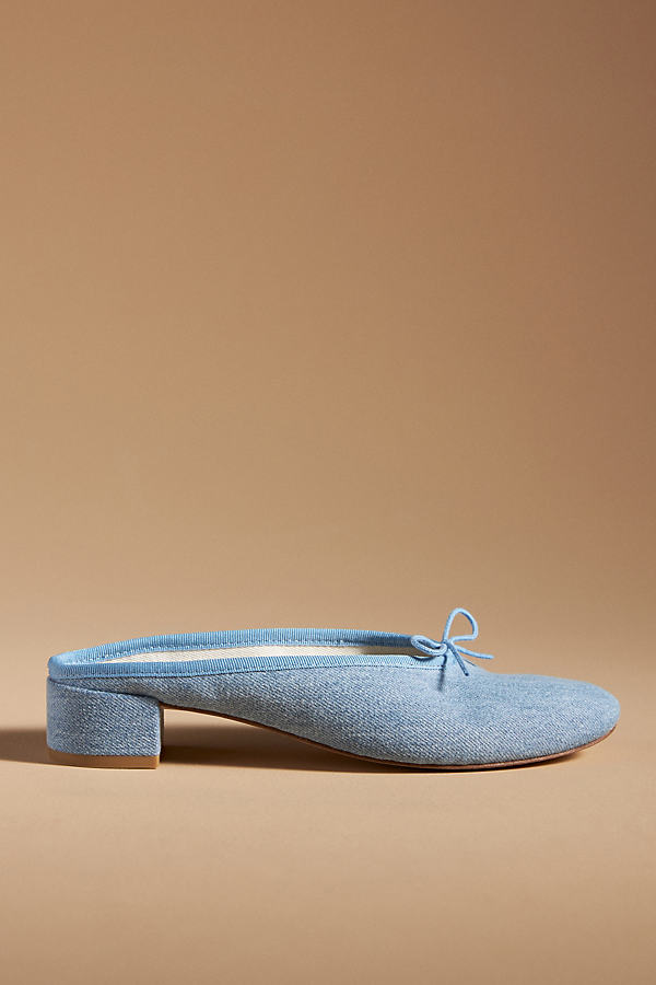 Shop Repetto Josefa Ballerina Slide Flats In Blue