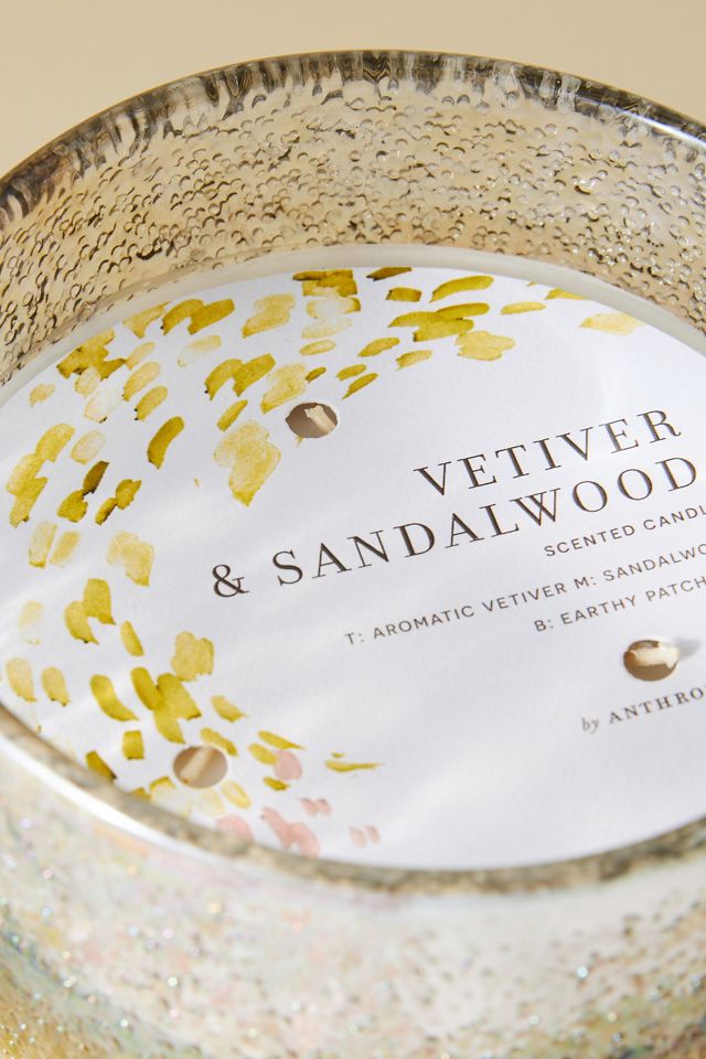 Asha Fresh Vetiver & Sandalwood Glass Candle #1