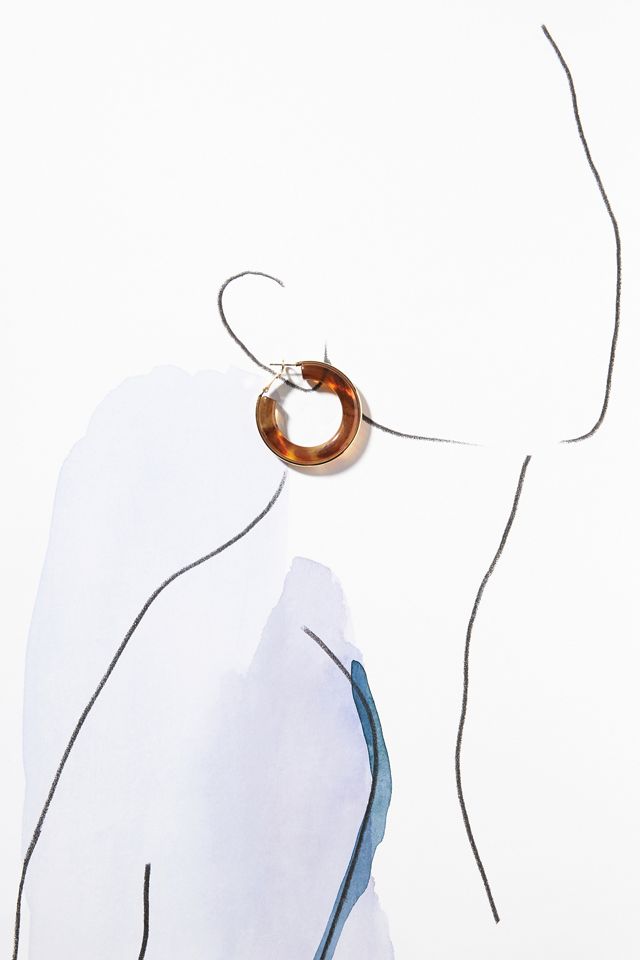 Rounded Resin Hoop Earrings #2