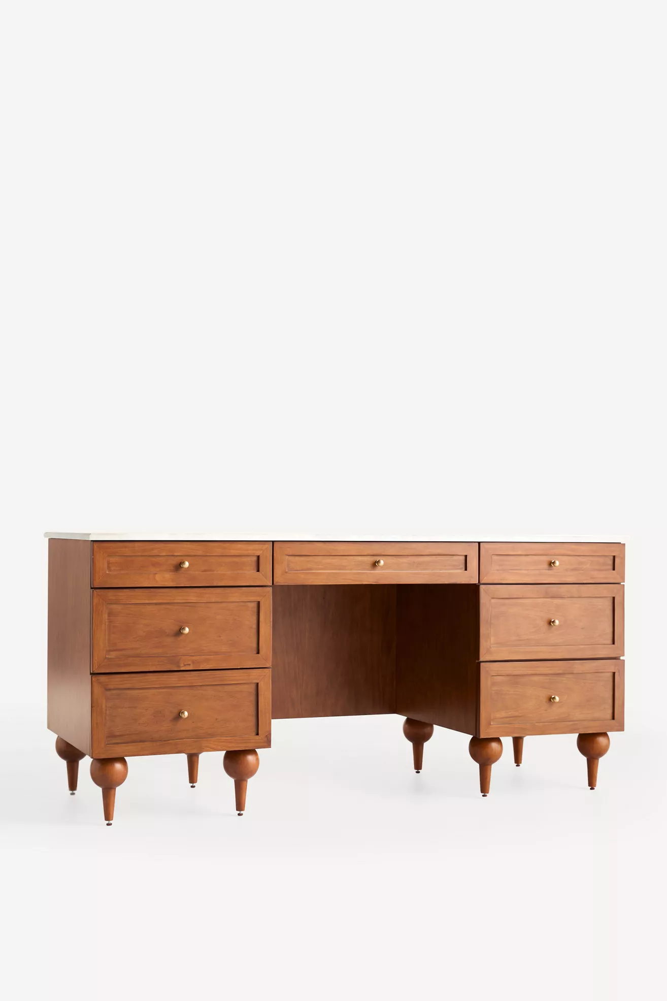 Fern Marble Top Executive Desk - thumbnail 3
