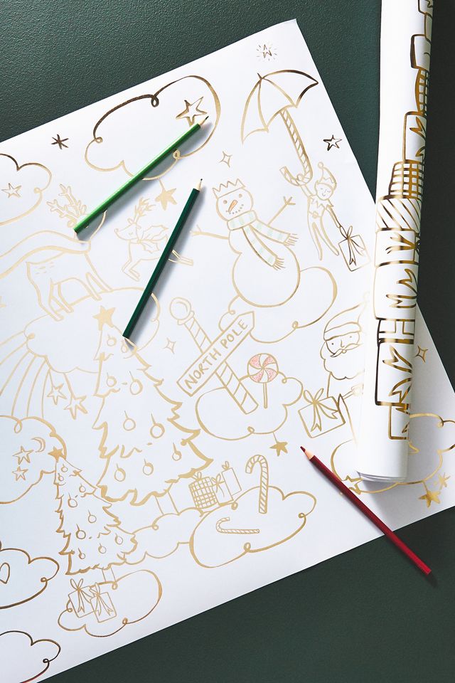 Meri Meri Christmas Coloring Posters AnthroLiving