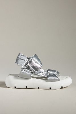 Shop Seychelles Light Up Platform Sandals In Silver