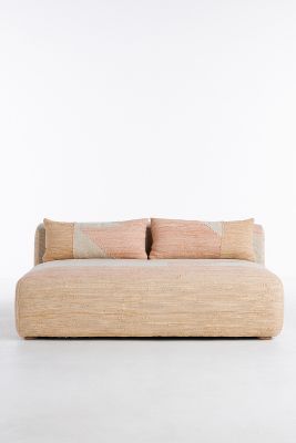 Anthropologie Woven Petunia Kori Modular Armless Sofa In Multicolor