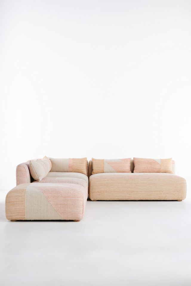 Woven Petunia Kori Modular Armless Sofa | AnthroHome