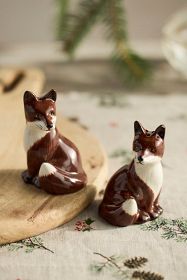 Salière Et Poivrière Cochon D'Inde En Céramique - Marque Quail, Modèle Dutch (marron Et Blanc) - 9x4x5 Cm - 7