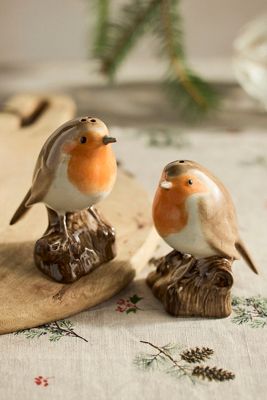 Quail Ceramics Woodland Friends Salt + Pepper Shakers