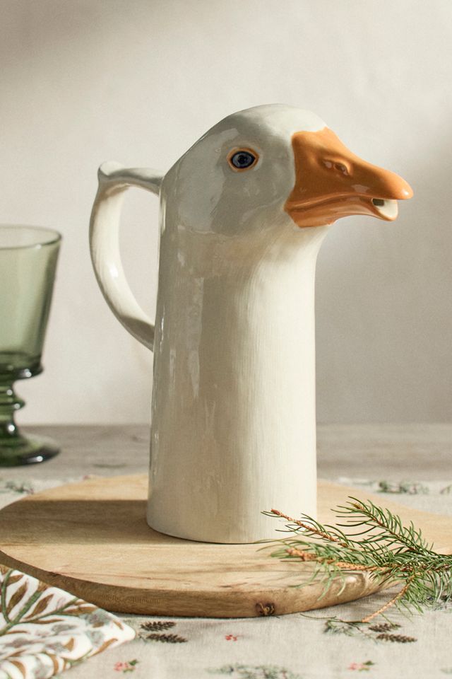 Quail Ceramics Goose Pitcher