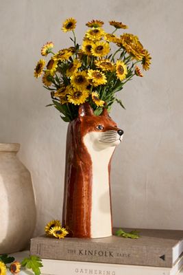 Quail Ceramics Fox Vase