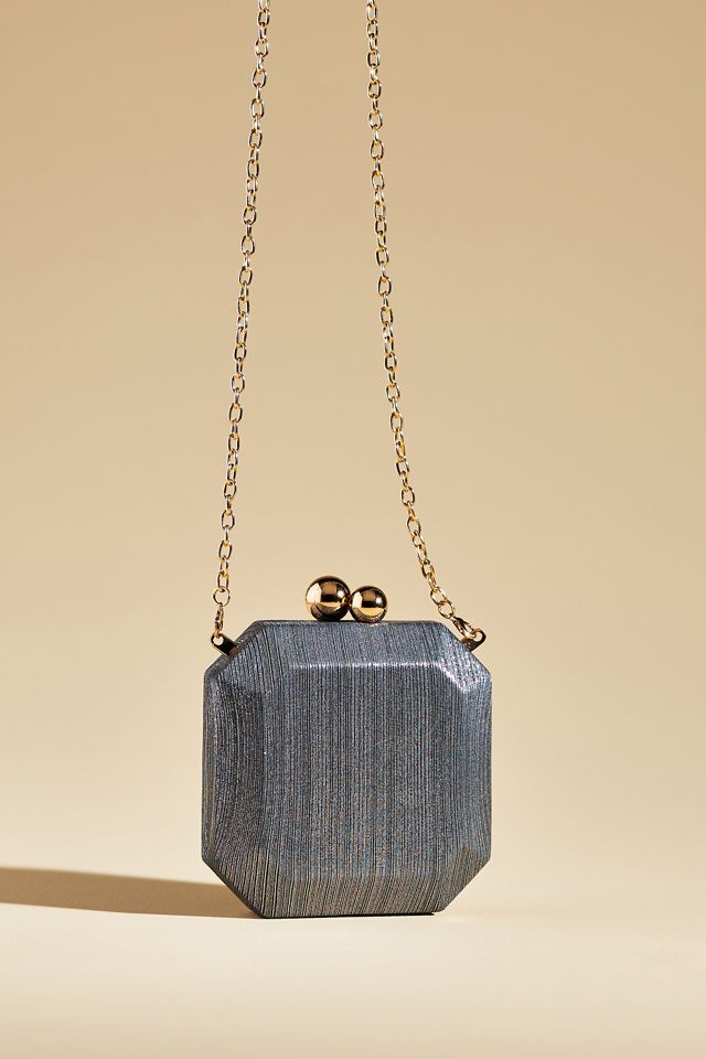 Mini Metallic Hard Case Clutch | Anthropologie