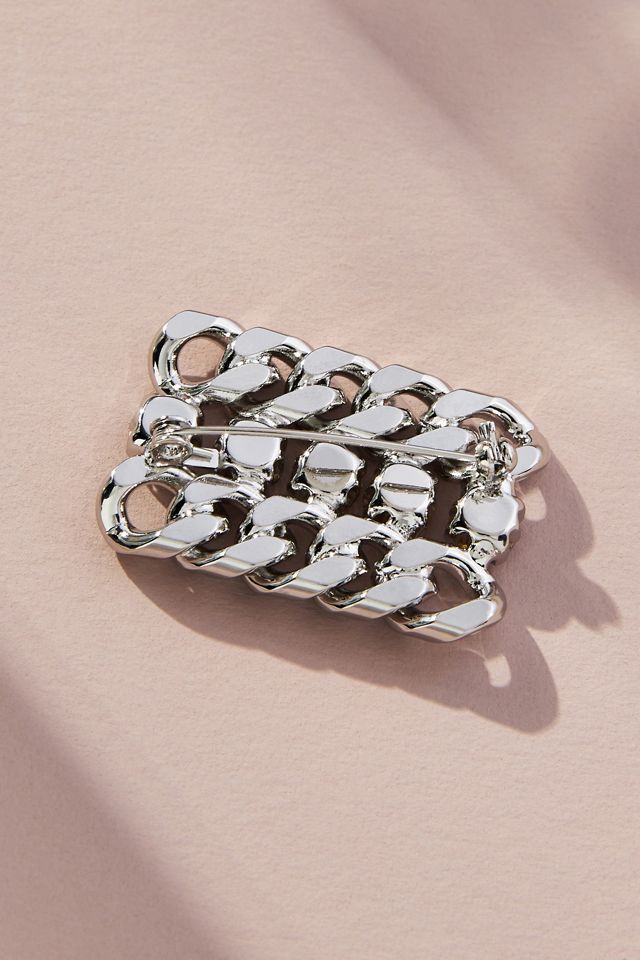 The Restored Vintage Collection: Crystal Bar Chain Brooch 