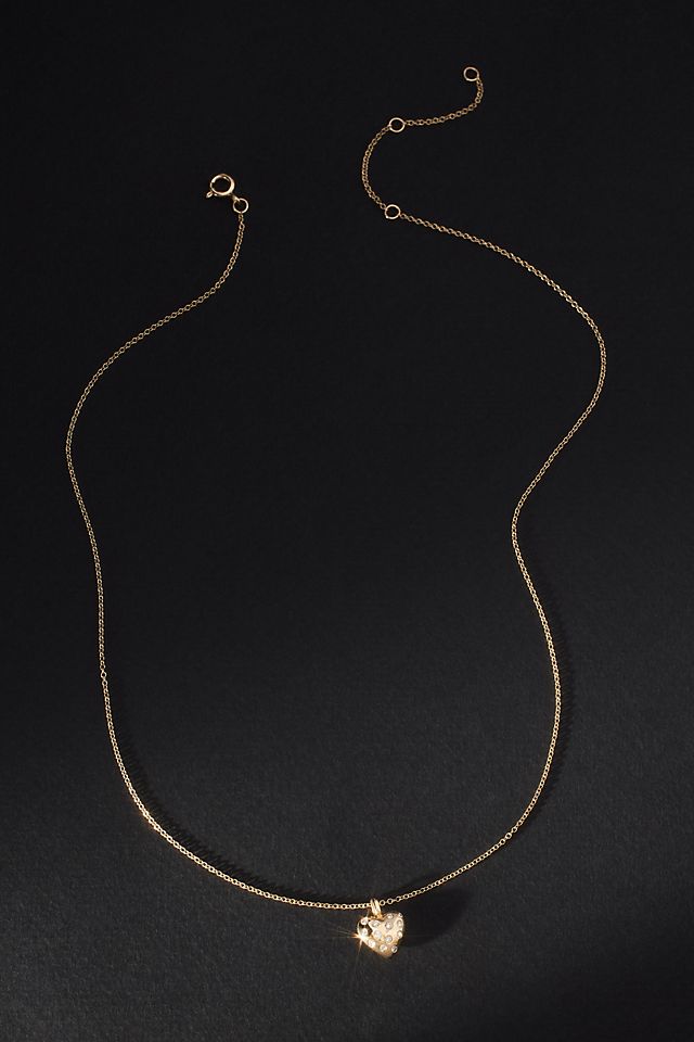 Luna Skye Diamond Heart Necklace | Anthropologie