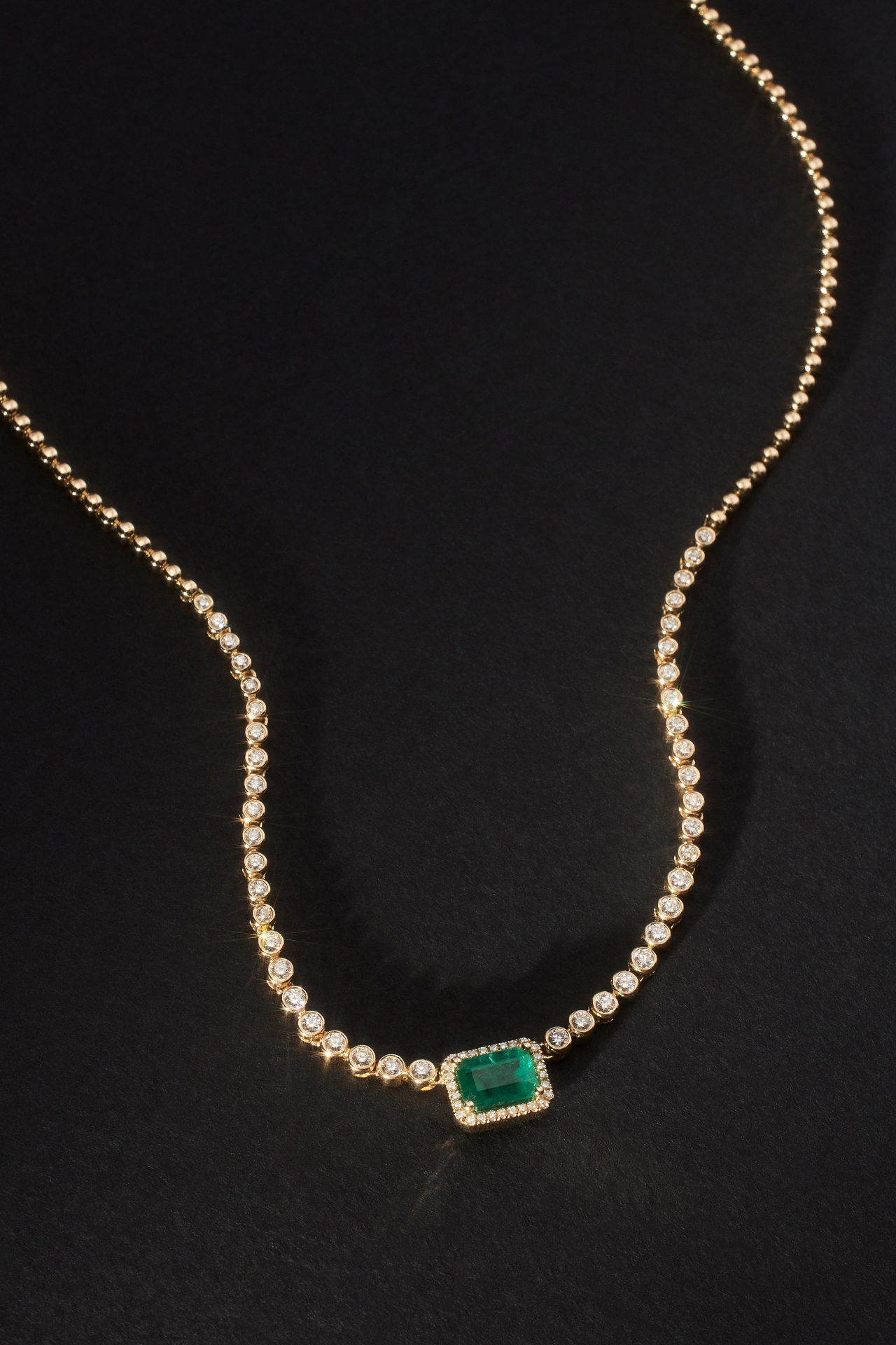 Luna Skye Emerald Necklace