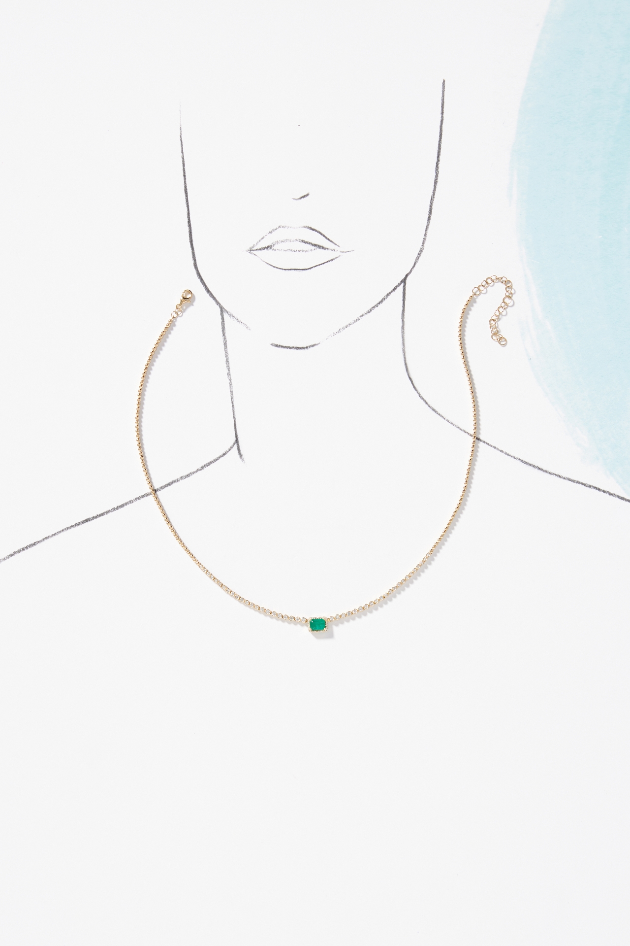 Luna Skye Emerald Necklace