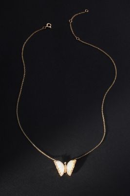 Luna Skye Moonstone Baby Butterfly Necklace