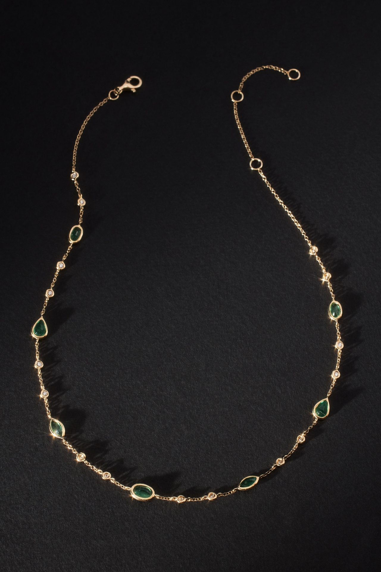 Luna Skye Emerald Bezel Choker Necklace