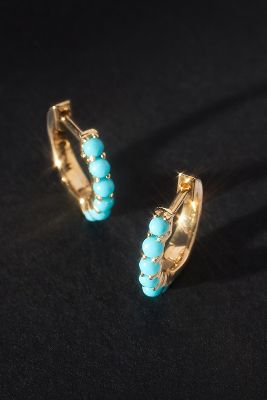 Turquoise Mini Hoop Earrings
