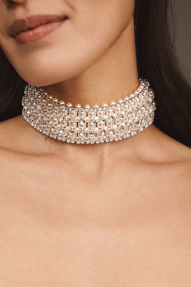 Retrofete Shilo Pearl Choker Necklace #1